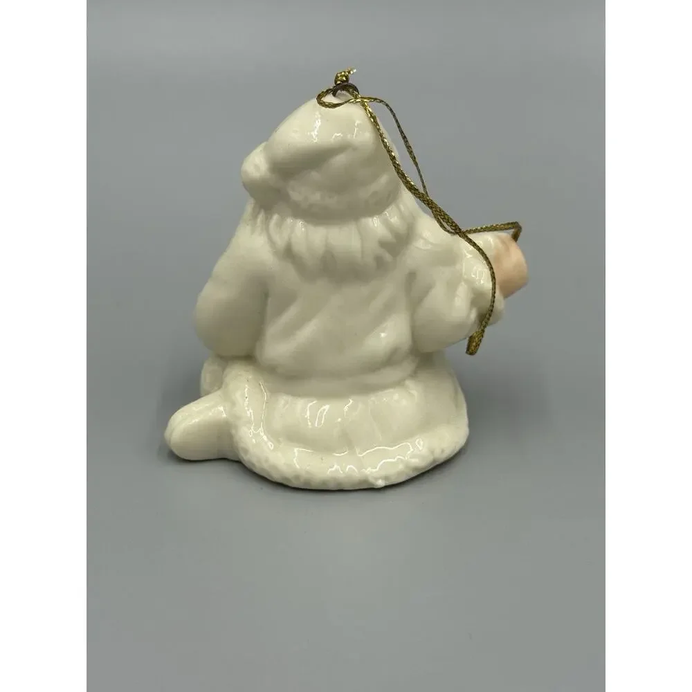 Vintage Giftco Christmas Ornaments Santa Claus Musical Instruments Lot Of 3